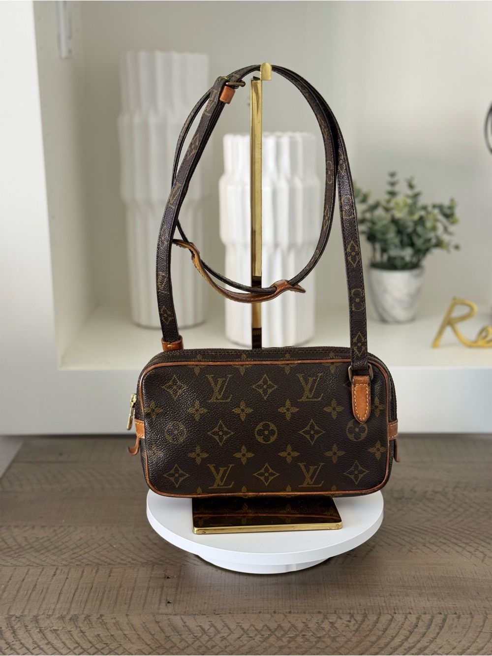 Louis Vuitton Vintage Marley Crossbody Bag Monogram Canvas